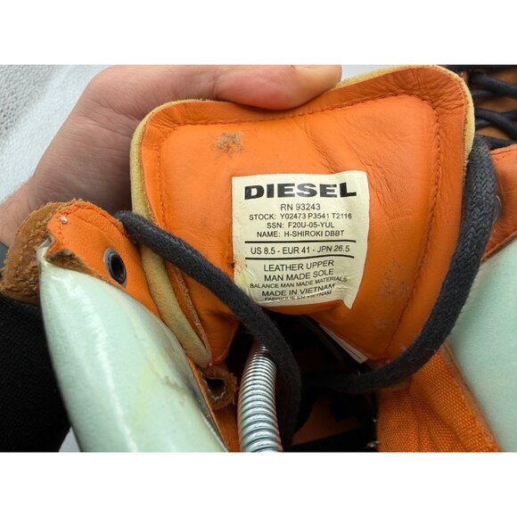 Diesel H-Shiroki DBBT Hybrid Boots Brown Nubuck Mens Sz 8.5 RARE Excellent Shape